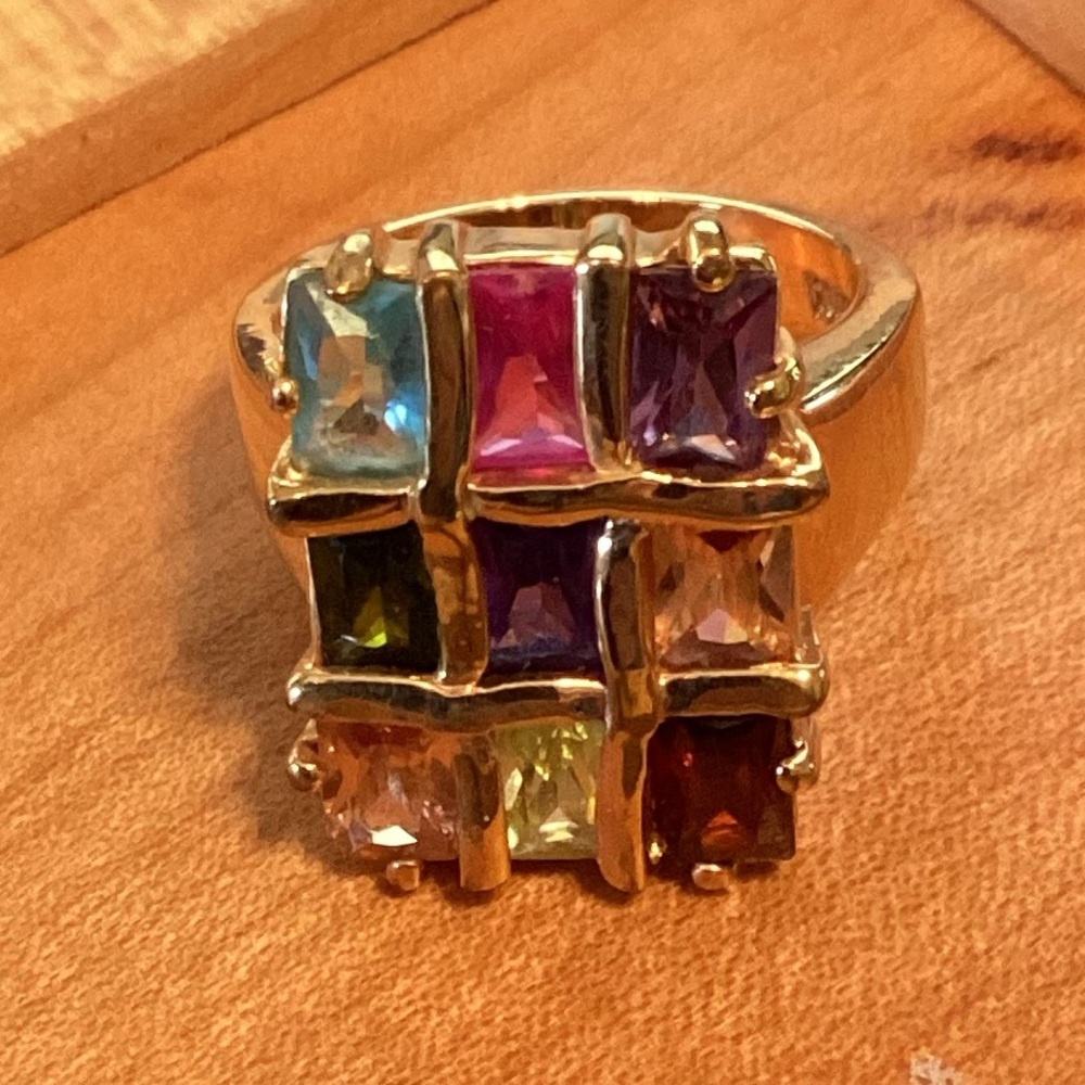 Multi Gemstone Ring - image 1